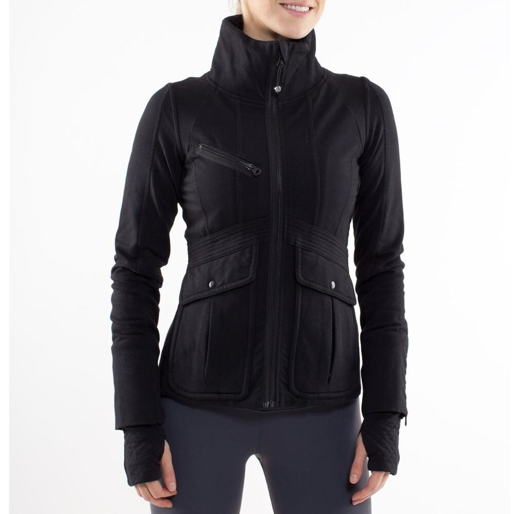 Lululemon It's Happening Jacket Black Women's Size 10 Excellent Used Condition